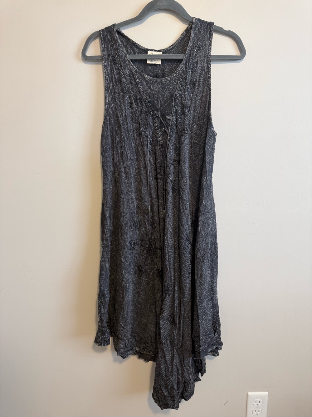 NWT Beach by Exist Midi Dress Lace Up Boho Whimsigoth One Size